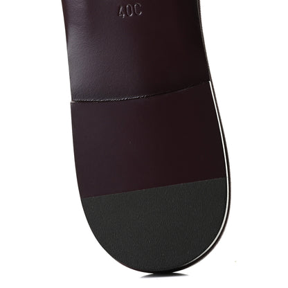 Chanel Lambskin Quilted CC Turnlock Sandals 40 Burgundy 12 of 12