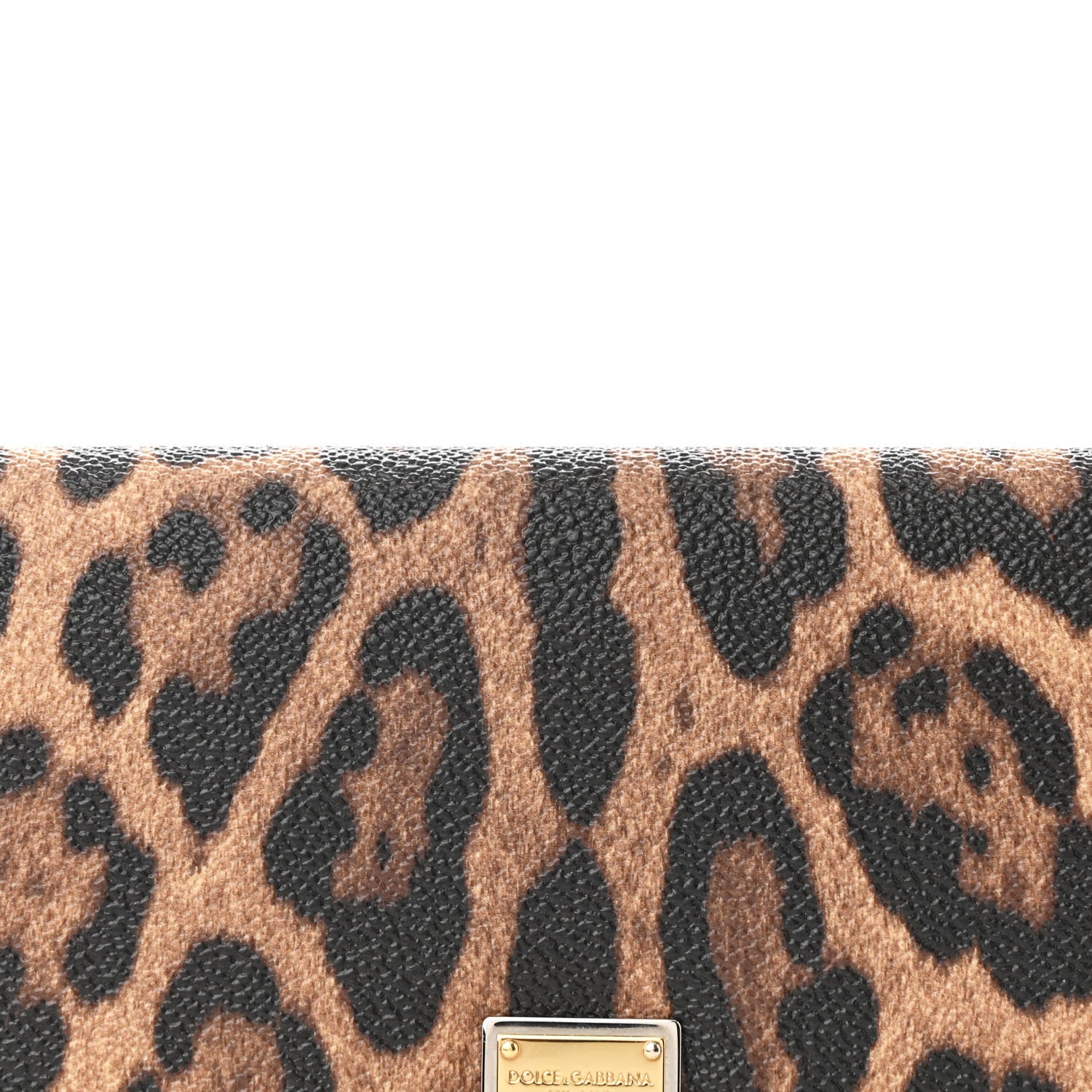 Dolce & Gabbana Crespo Leopard Print Wallet On Chain Brown Black 9 of 11