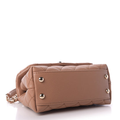 Chanel Caviar Quilted Extra Mini Coco Handle Flap Brown 4 of 10