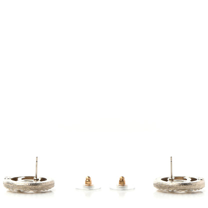 Chanel Pearl CC Round Earrings Gold 3 of 4