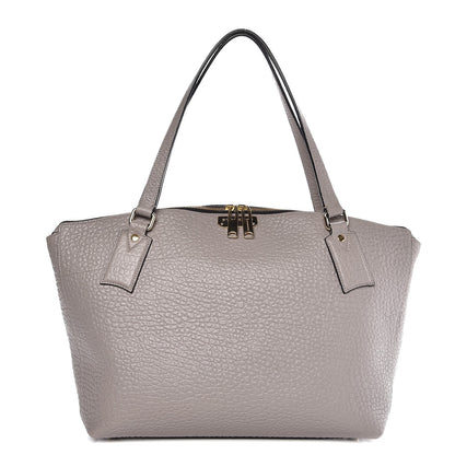 Burberry Signature Grain Calfskin Medium Welburn Tote Pale Grey 1 of 10