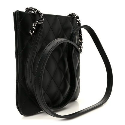 Chanel Lambskin Quilted Uniform Crossbody Bag Black 3 of 11