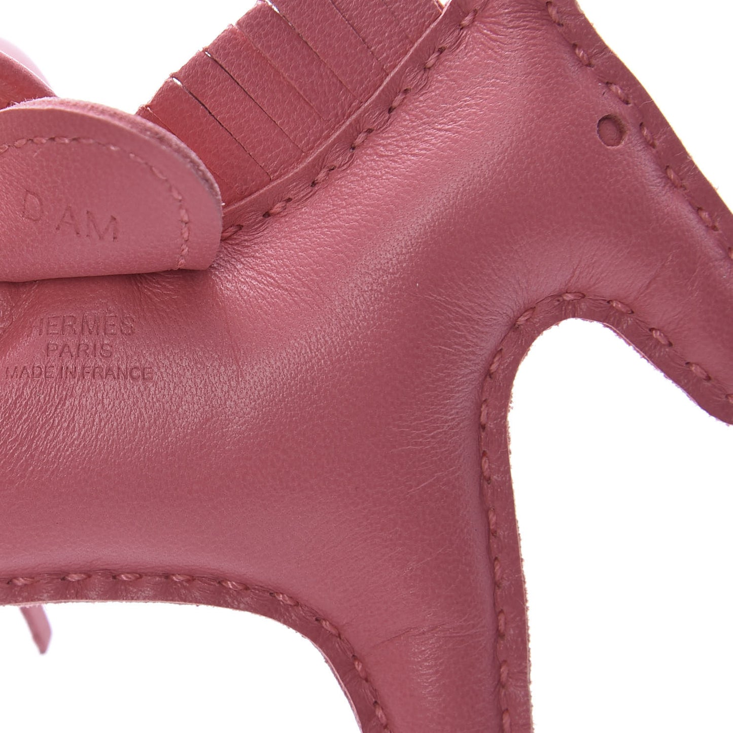 Milo Lambskin Grigri Rodeo Horse Bag Charm PM Rose Azalee