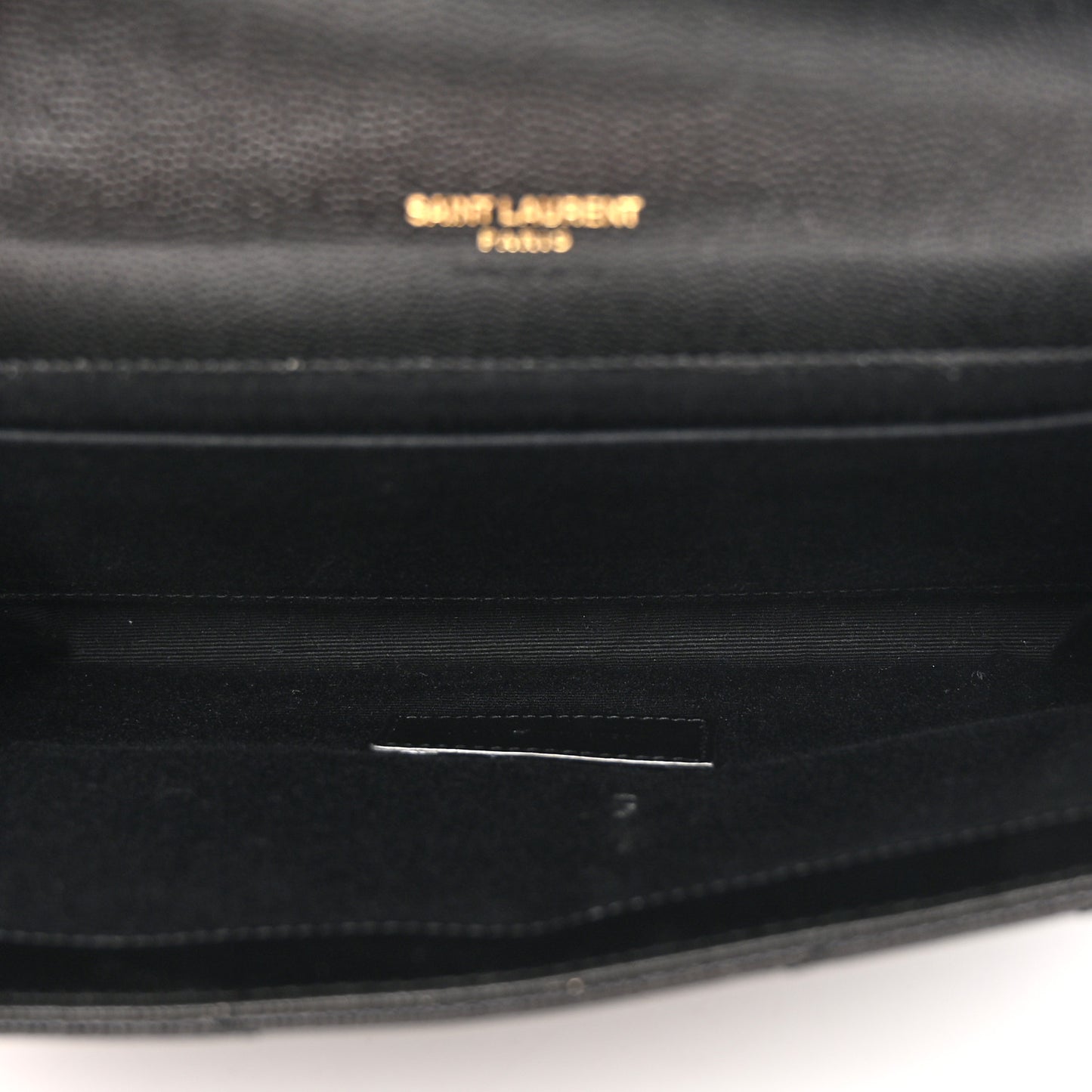 Grain De Poudre Matelasse Chevron Monogram Envelope Clutch Black