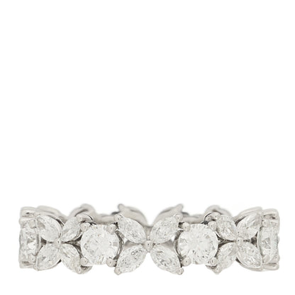Tiffany Platinum Diamond Victoria Alternating Band Ring 49 5 3 of 5