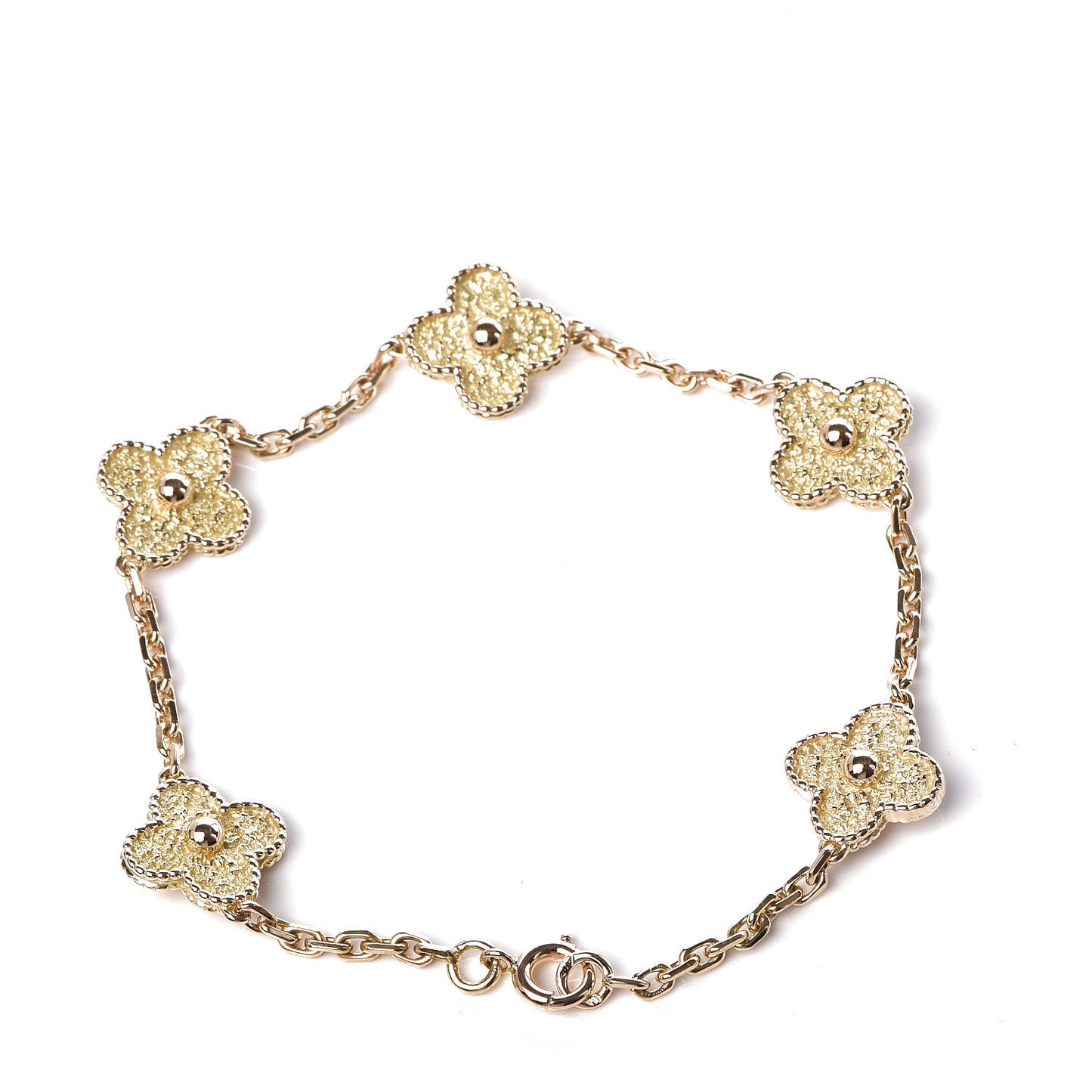 18K Yellow Gold 5 Motifs Vintage Alhambra Bracelet