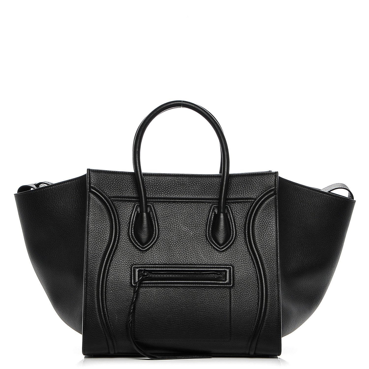 Celine Supple Calfskin Medium Phantom Luggage Black 1 of 7