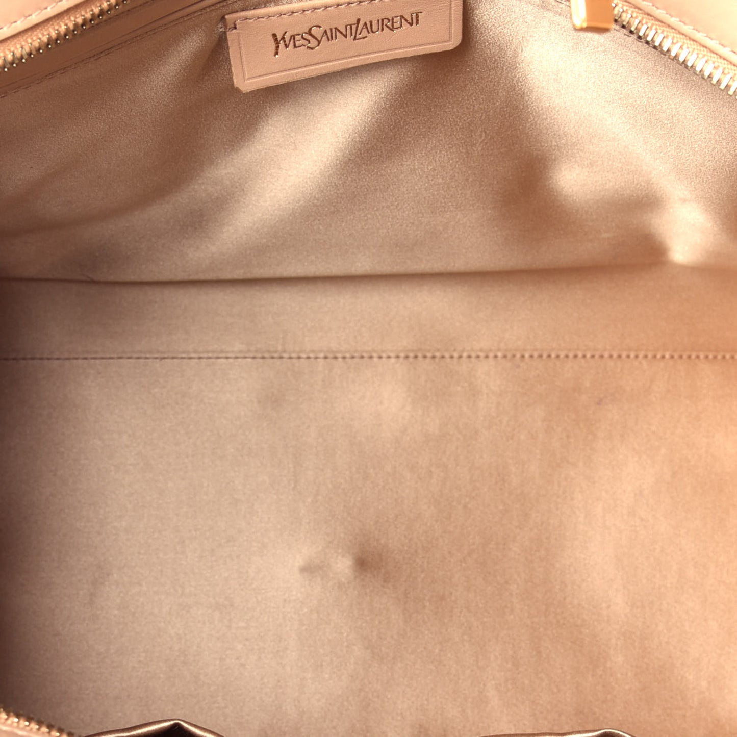 Textured Calfskin Medium Cabas ChYc Beige