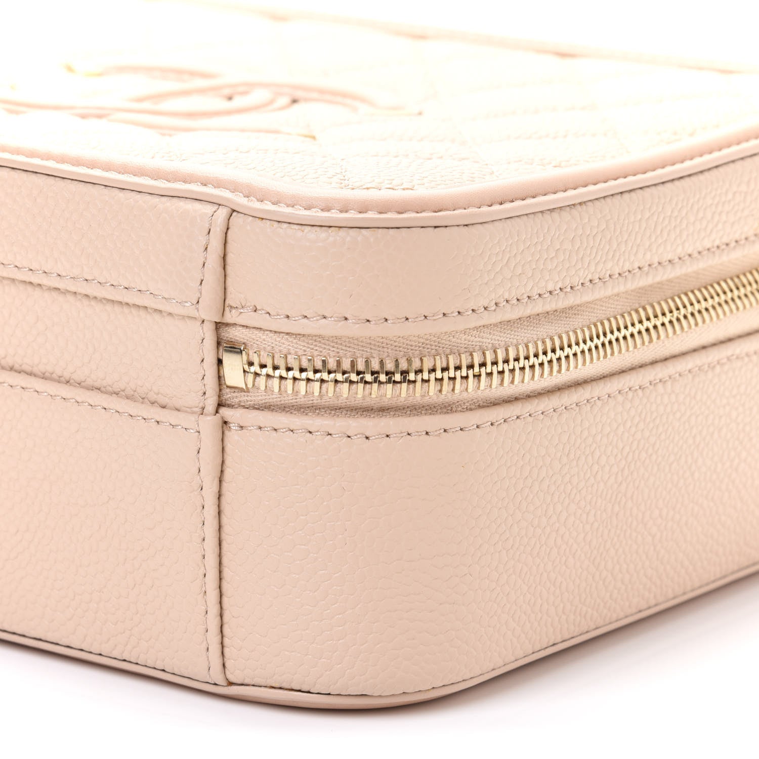 Chanel Caviar Quilted Medium CC Filigree Vanity Case Beige 10 of 10