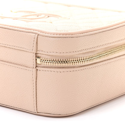 Chanel Caviar Quilted Medium CC Filigree Vanity Case Beige 10 of 10