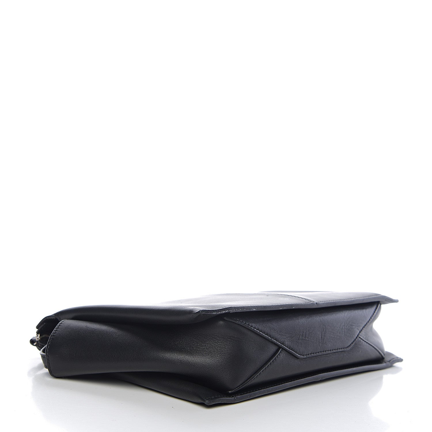 Celine Smooth Calfskin Tri-Fold Clutch on Chain Black 3 of 10