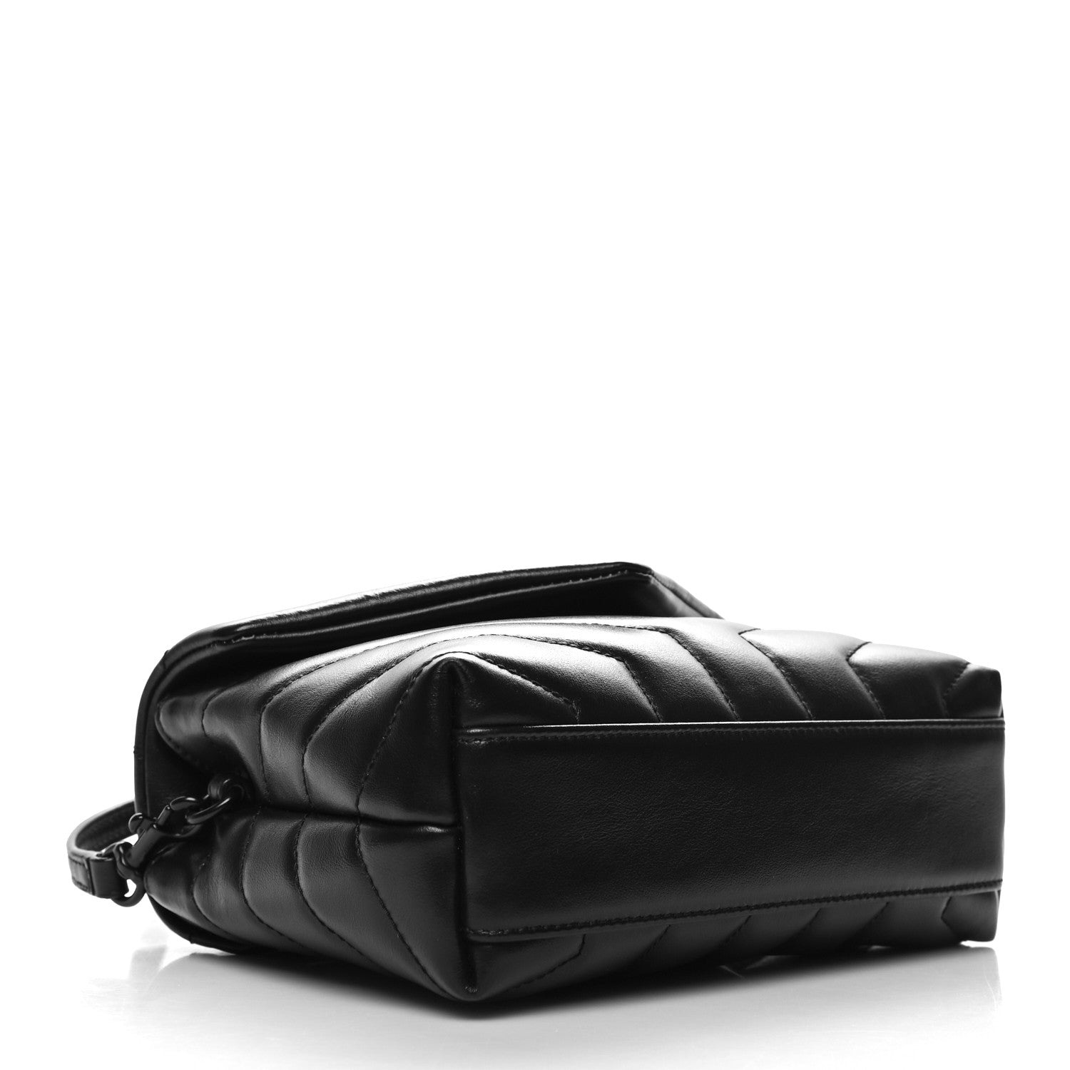Saint Laurent Calfskin Y Quilted Monogram Monochrome Toy Loulou Crossbody Bag Black 4 of 11