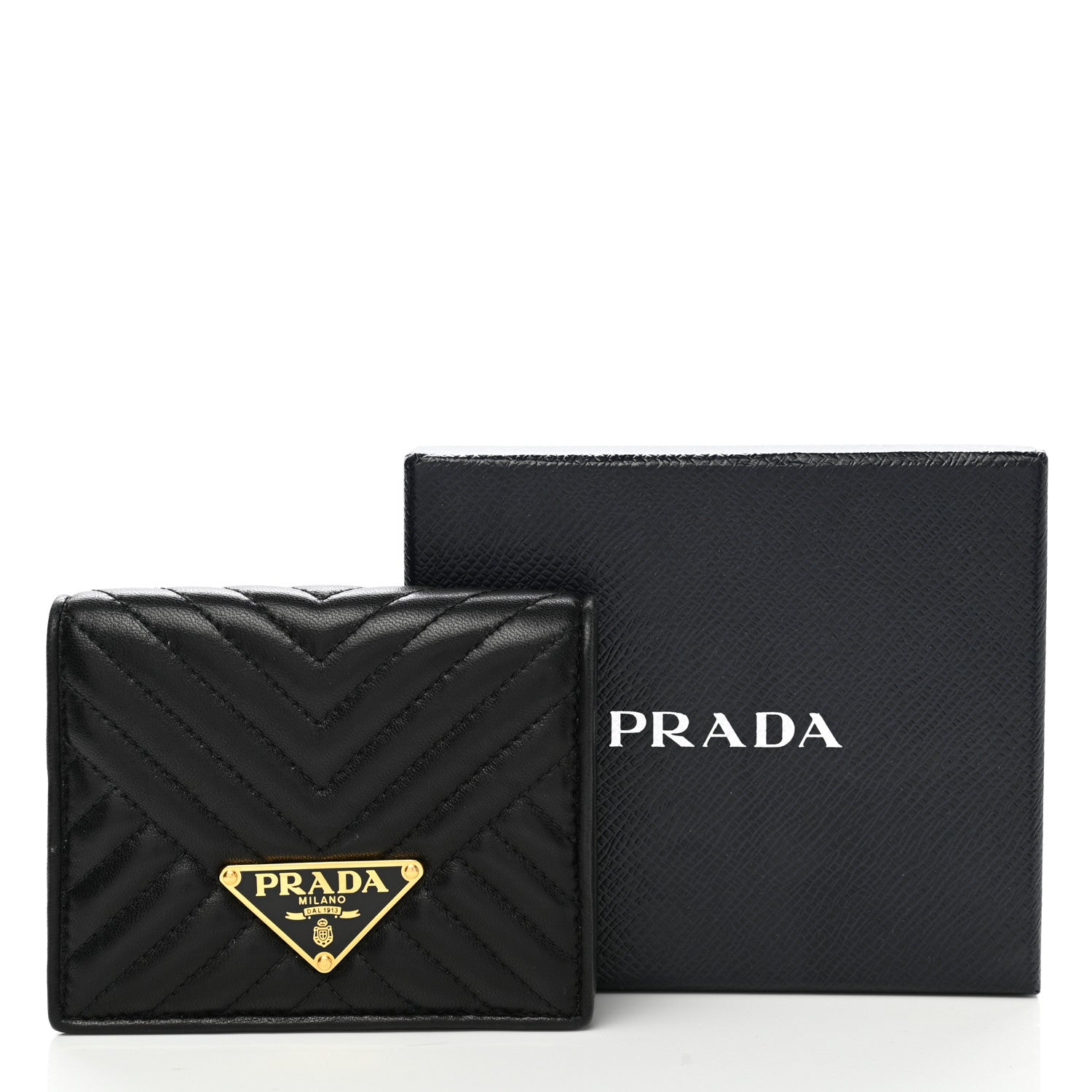 Prada Nappa Impunture Diagramme Wallet Black 9 of 9