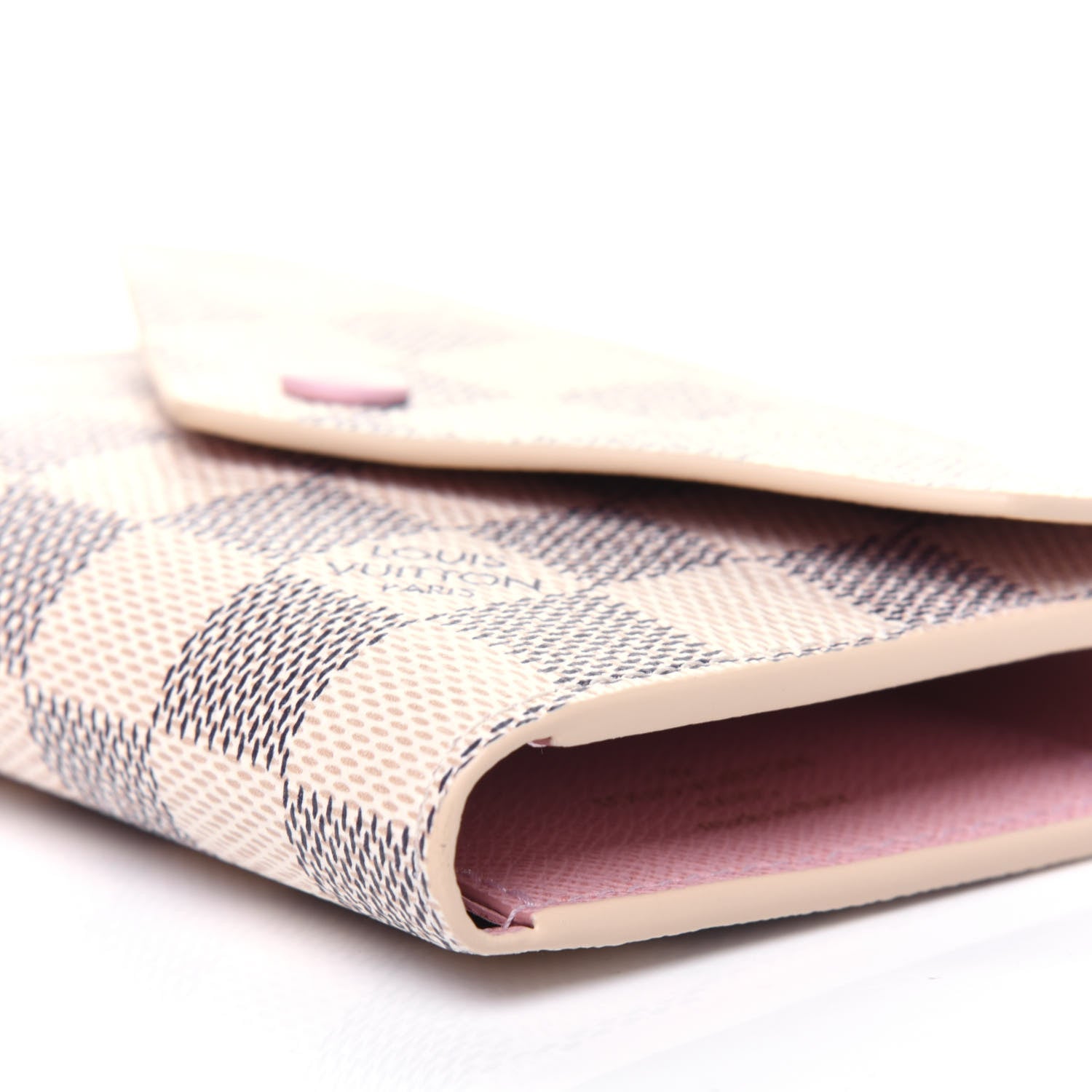 Louis Vuitton Damier Azur Victorine Wallet Rose Ballerine 8 of 9