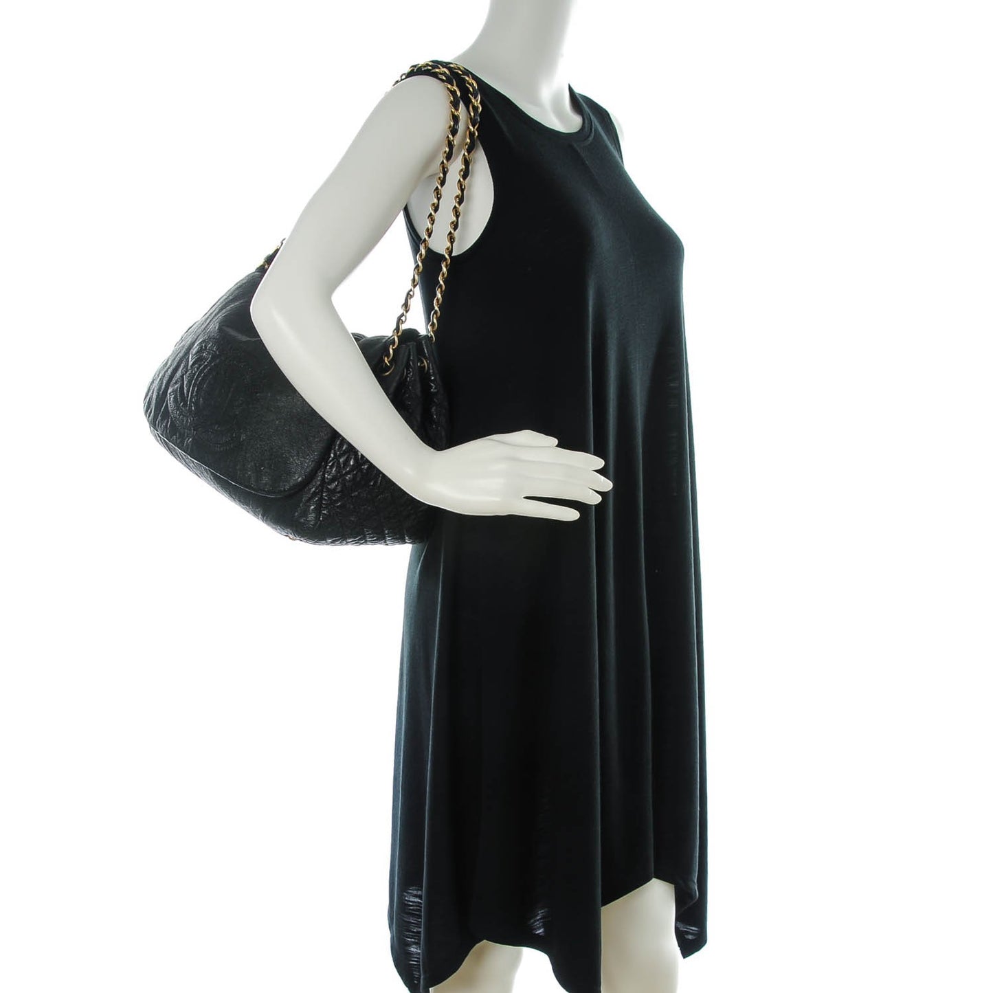 Vinyl Rock and Chain XL Flap Black