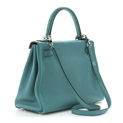 Hermes Taurillon Clemence Kelly Retourne 28 Turquoise 3 of 15