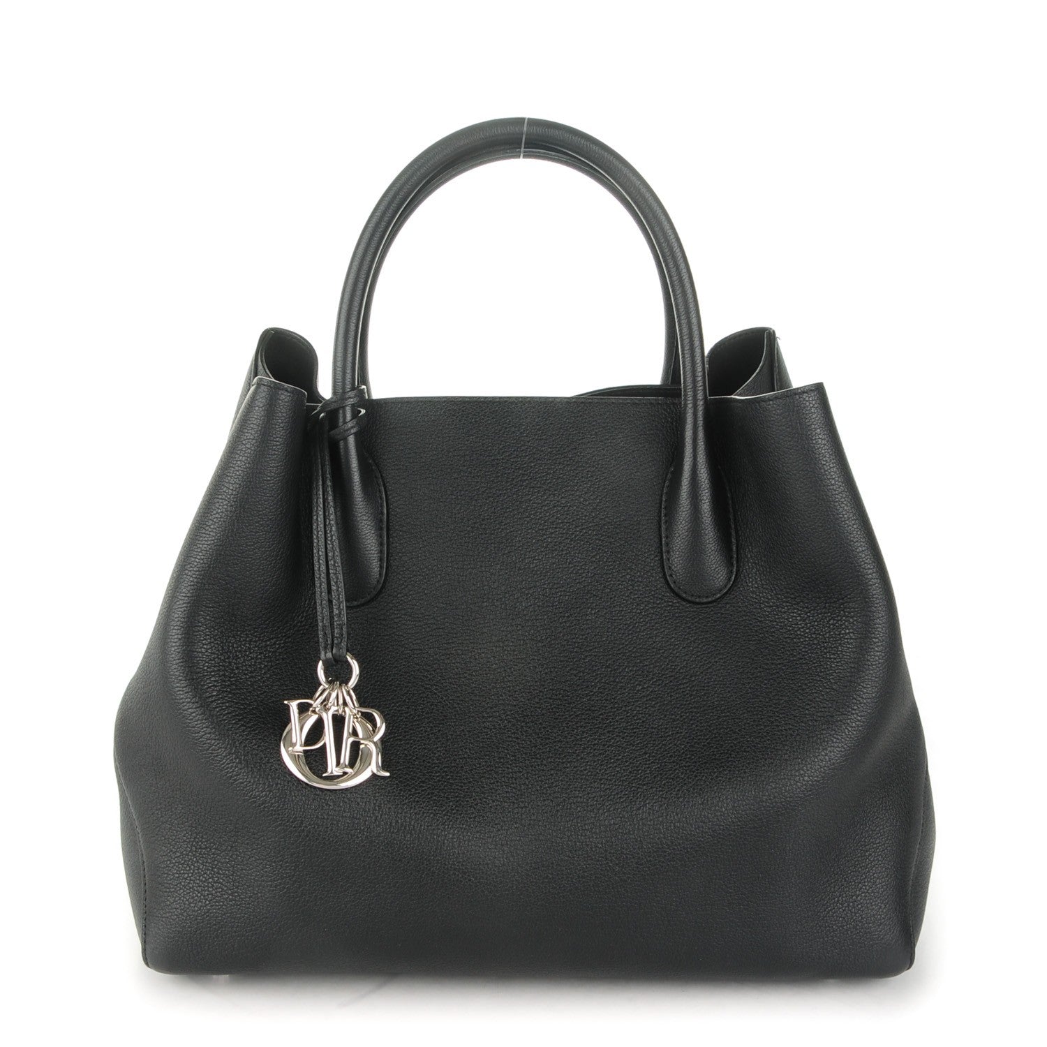 Christian Dior Supple Grained Calfskin Large Open Bar Tote Black 1 of 12