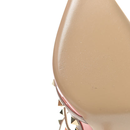Valentino Garavani Patent Rockstud Ankle Strap Pumps 40.5 Tropical Sunrise Poudre 8 of 10