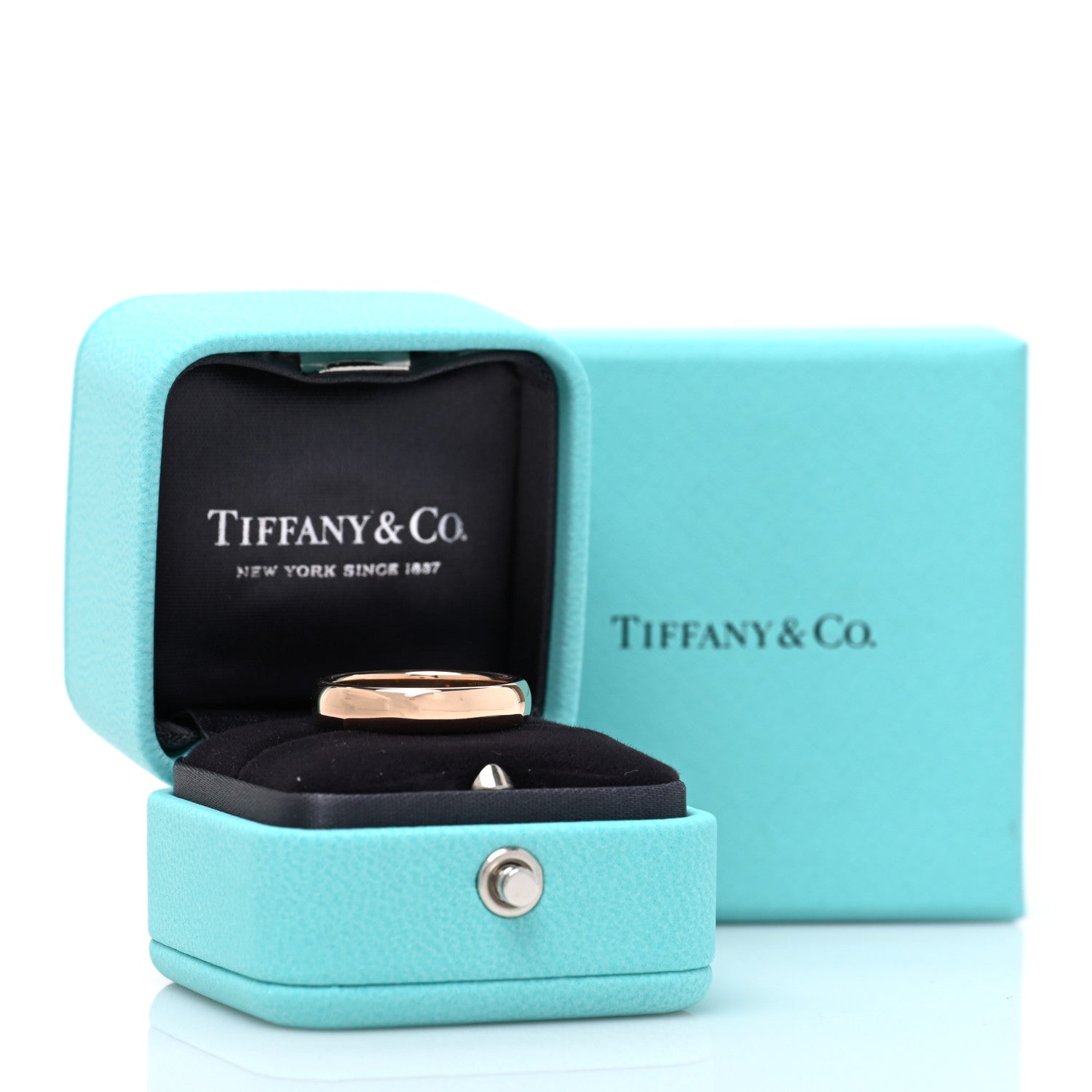 Tiffany 18K Yellow Gold 4.5mm Together Wedding Band Ring 56 7.5 5 of 5