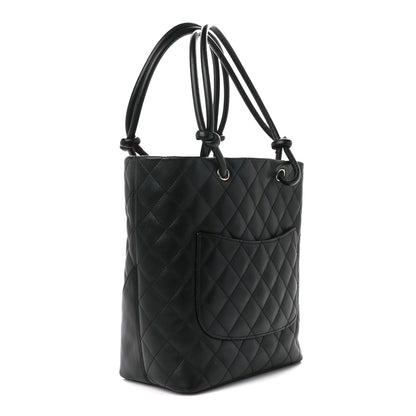 Chanel Calfskin Quilted Medium Cambon Tote Black 3 of 10