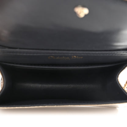 Christian Dior Metallic Patent Micro-Cannage Baby Diorama Flap Bag Gold 6 of 9