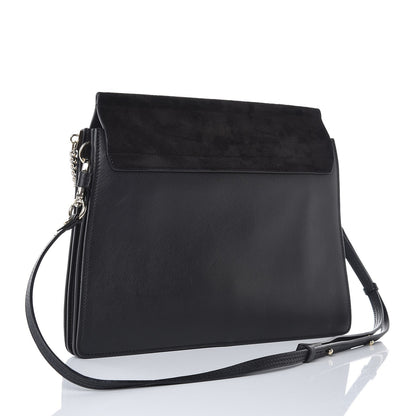 Chloe Suede Calfskin Medium Faye Shoulder Bag Black 3 of 7