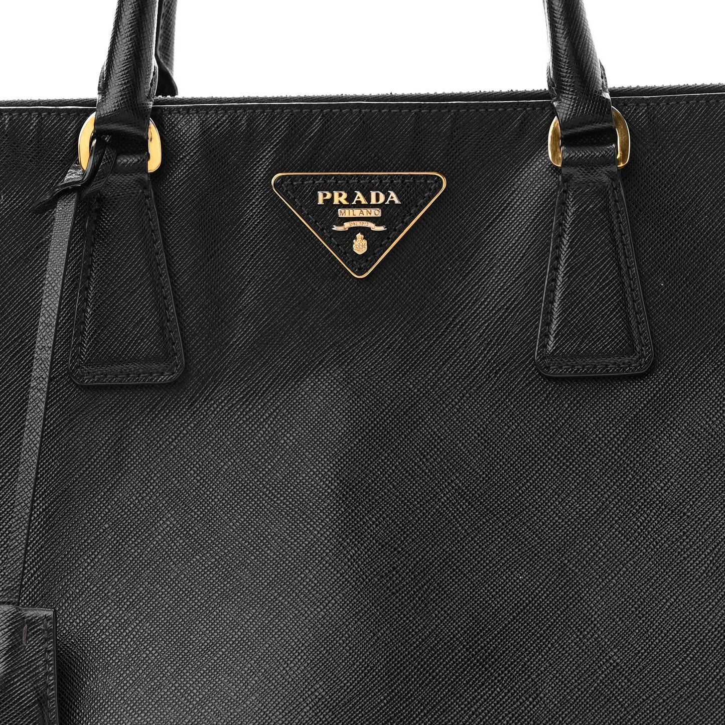 Saffiano Large Galleria Double Zip Tote Black