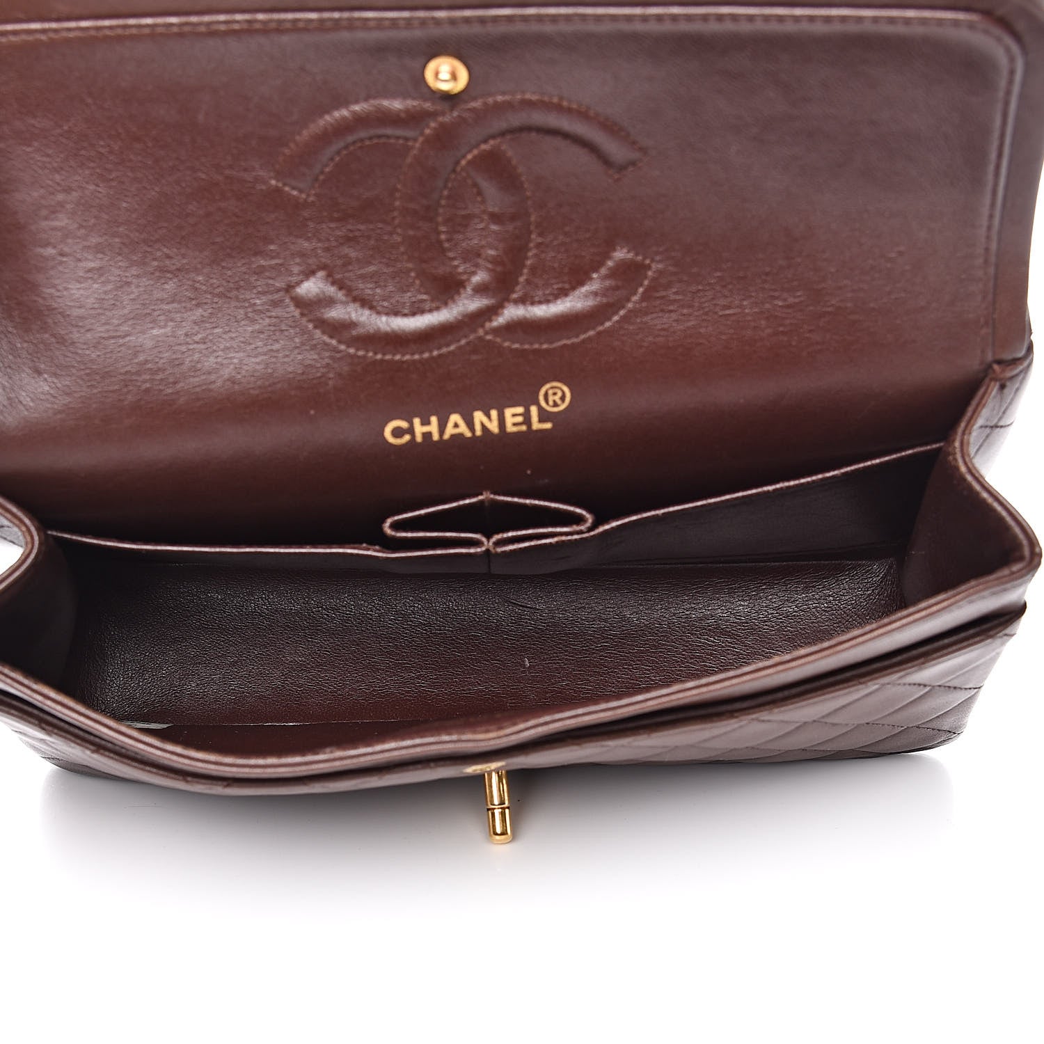 Chanel Lambskin Quilted Medium Double Flap Brown 5 of 19