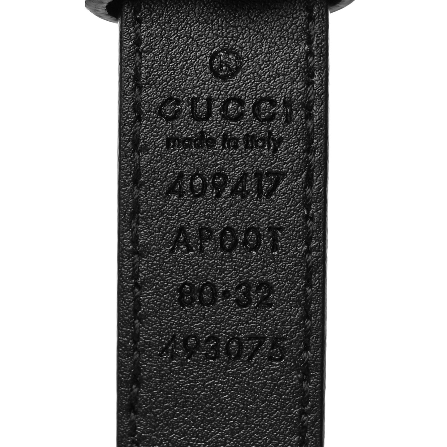 Calfskin Double G 20mm Belt 80 32 Black