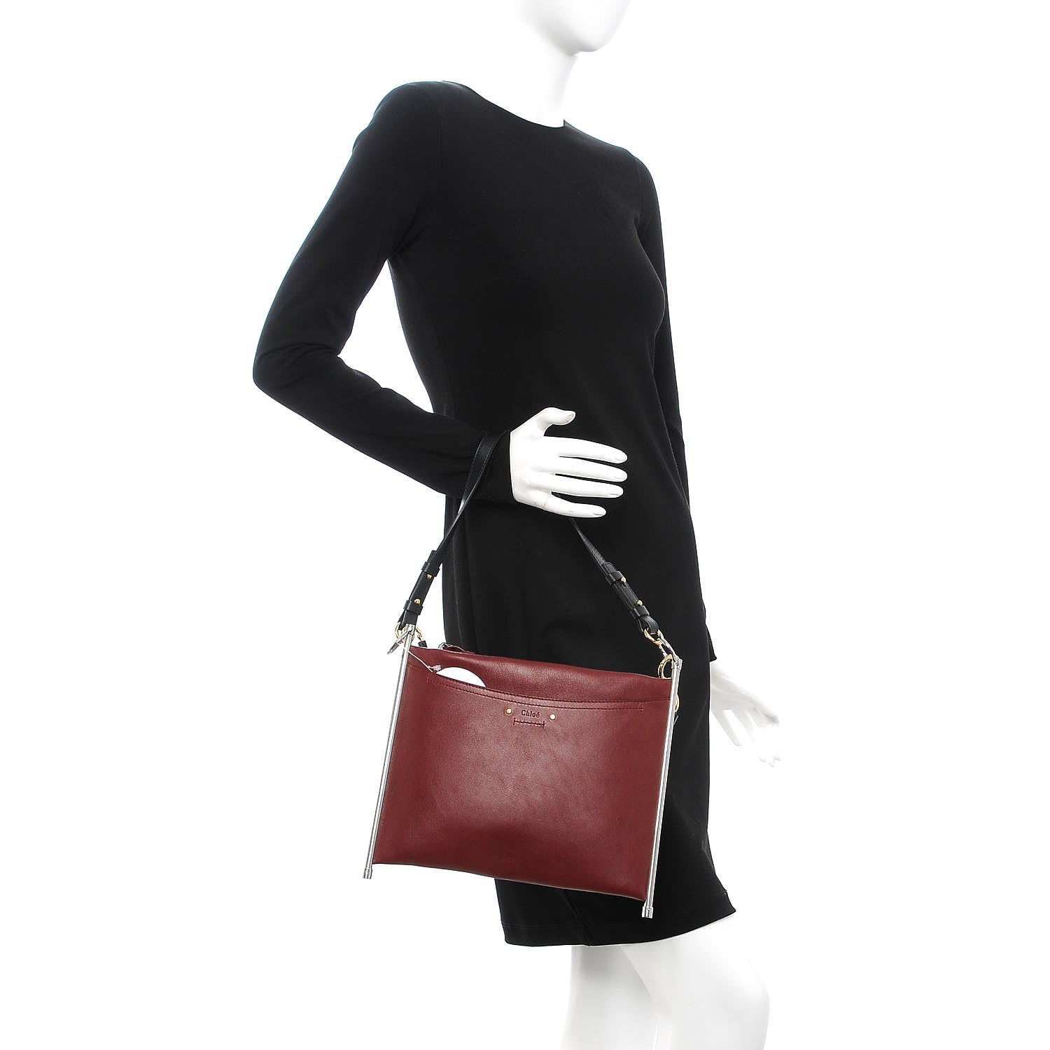 Chloe Smooth Calfskin Medium Roy Clutch Plum Purple 2 of 10