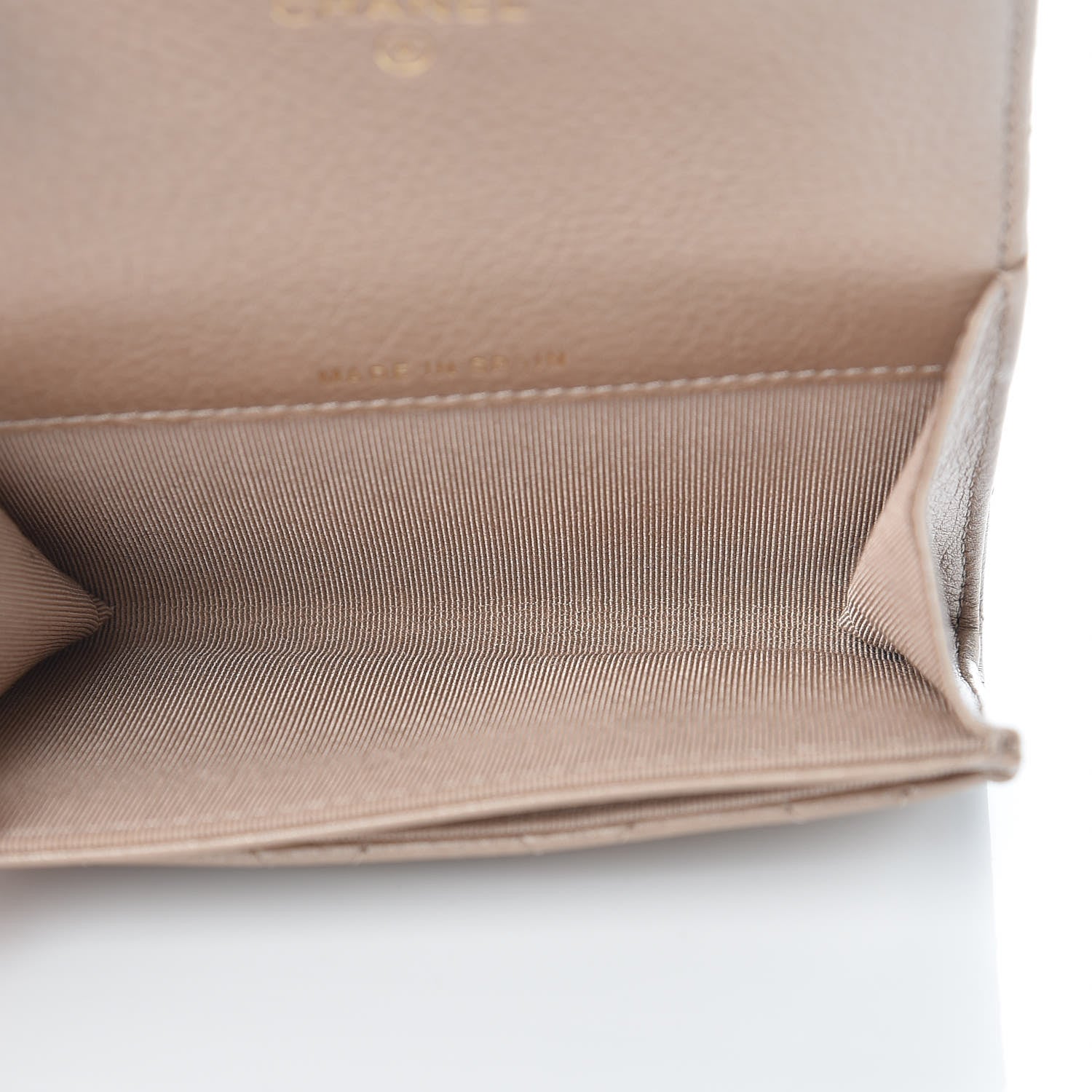 Chanel Metallic Calfskin Quilted Reissue Card Holder Wallet Gold 5 of 9