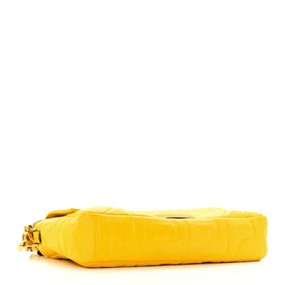 Fendi Nappa FF 1974 Embossed Baguette Mimosa 4 of 13