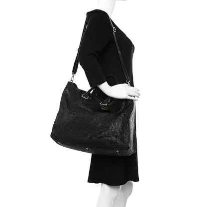 Fendi Raffia Twins Tote Black 2 of 13