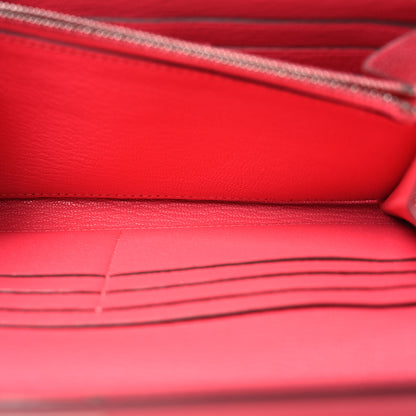 Hermes Chevre Mysore Kelly Longue Wallet Rose Azalee 6 of 14