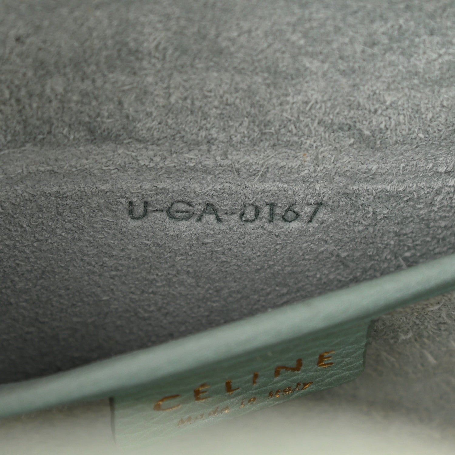 Celine Drummed Calfskin Nano Luggage Almond 7 of 14