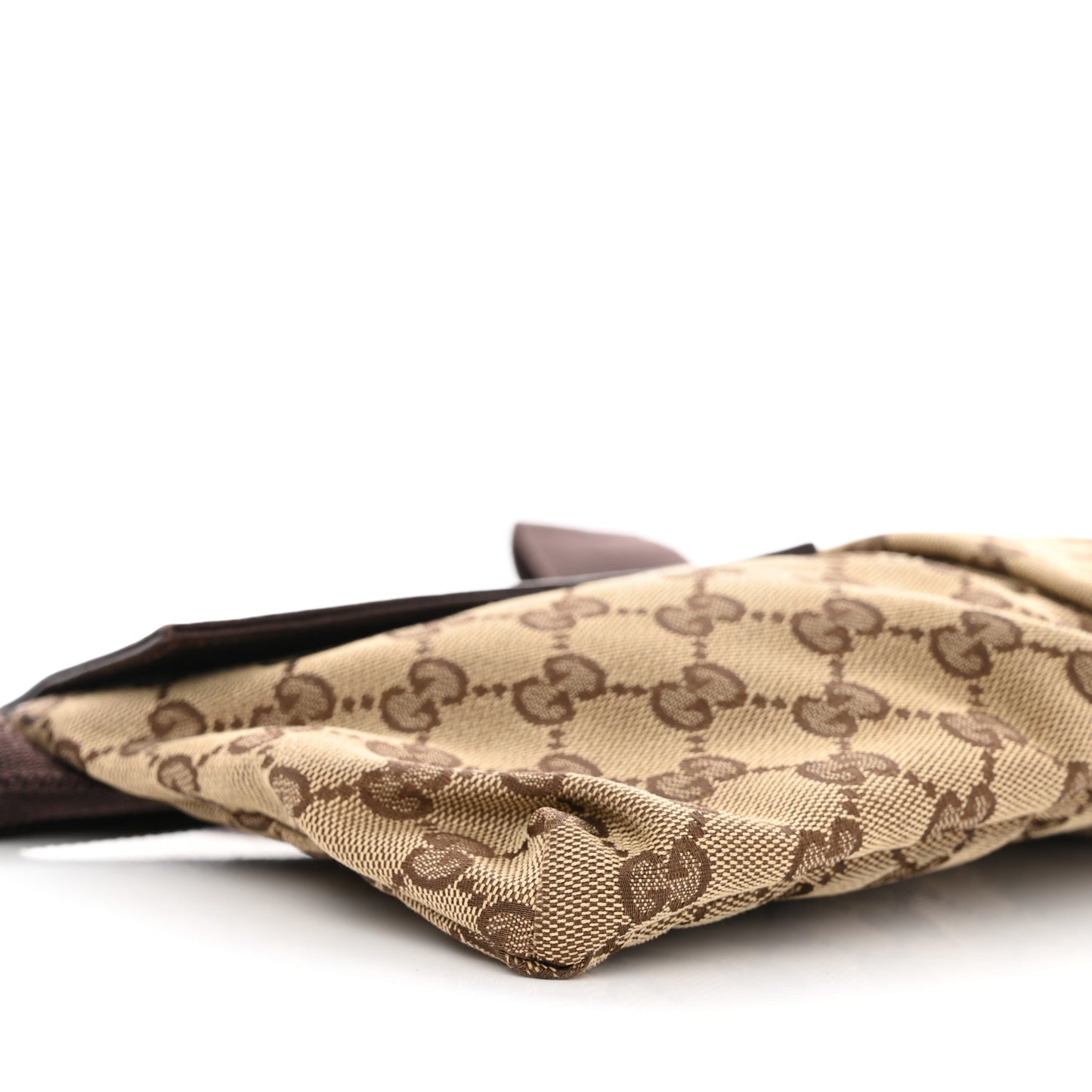 GG Monogram Double Pocket Belt Bag Dark Brown