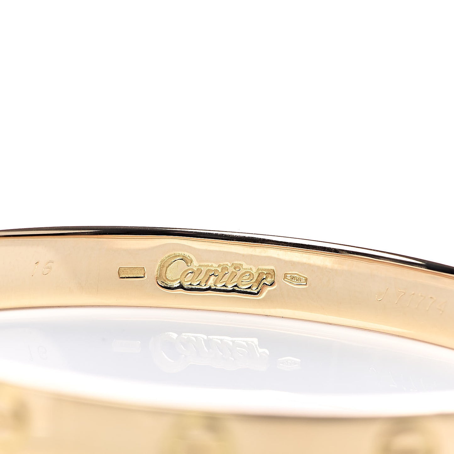 18K Yellow Gold LOVE Bracelet 16