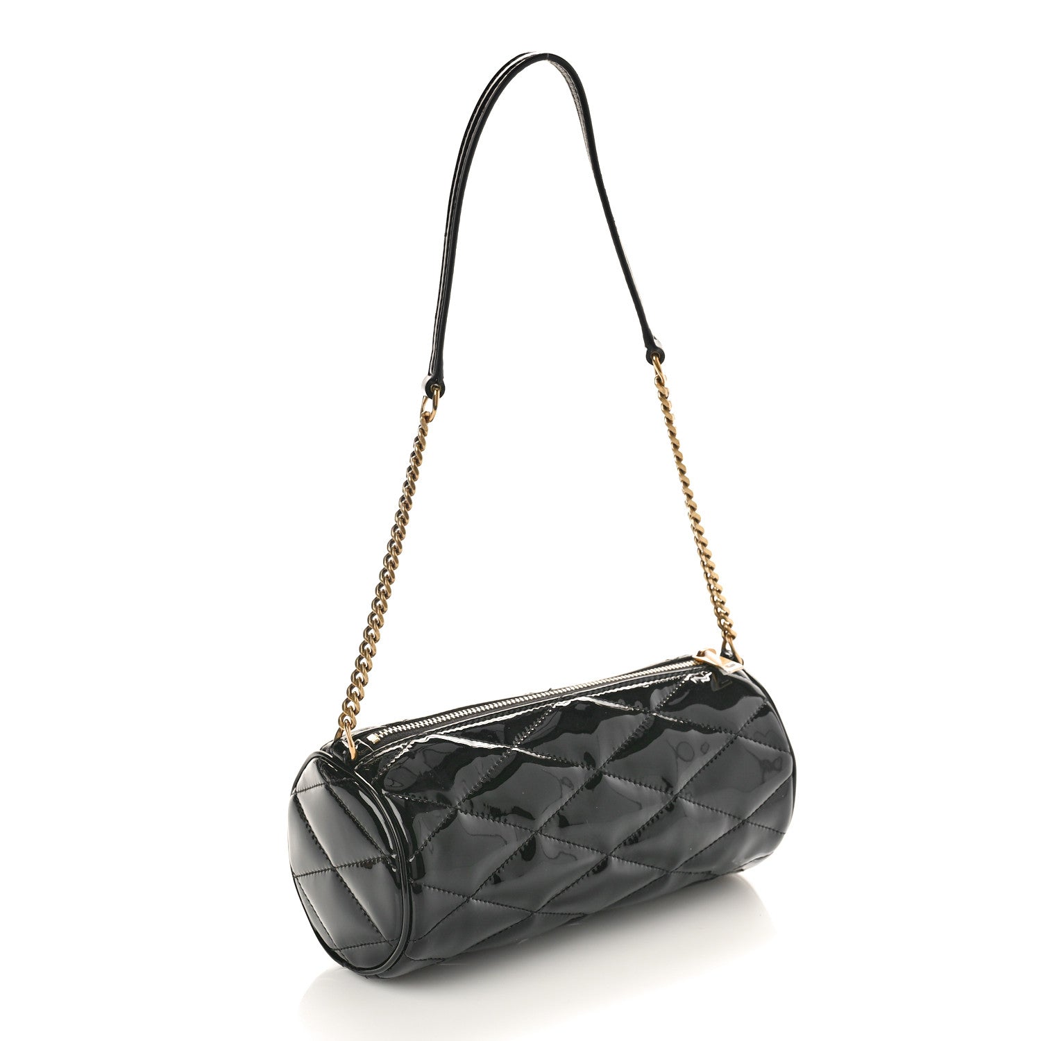 Saint Laurent Patent Monogram Mini Sade Tube Bag Black 2 of 8