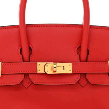 Hermes Swift Birkin 25 Rouge Tomate 8 of 12