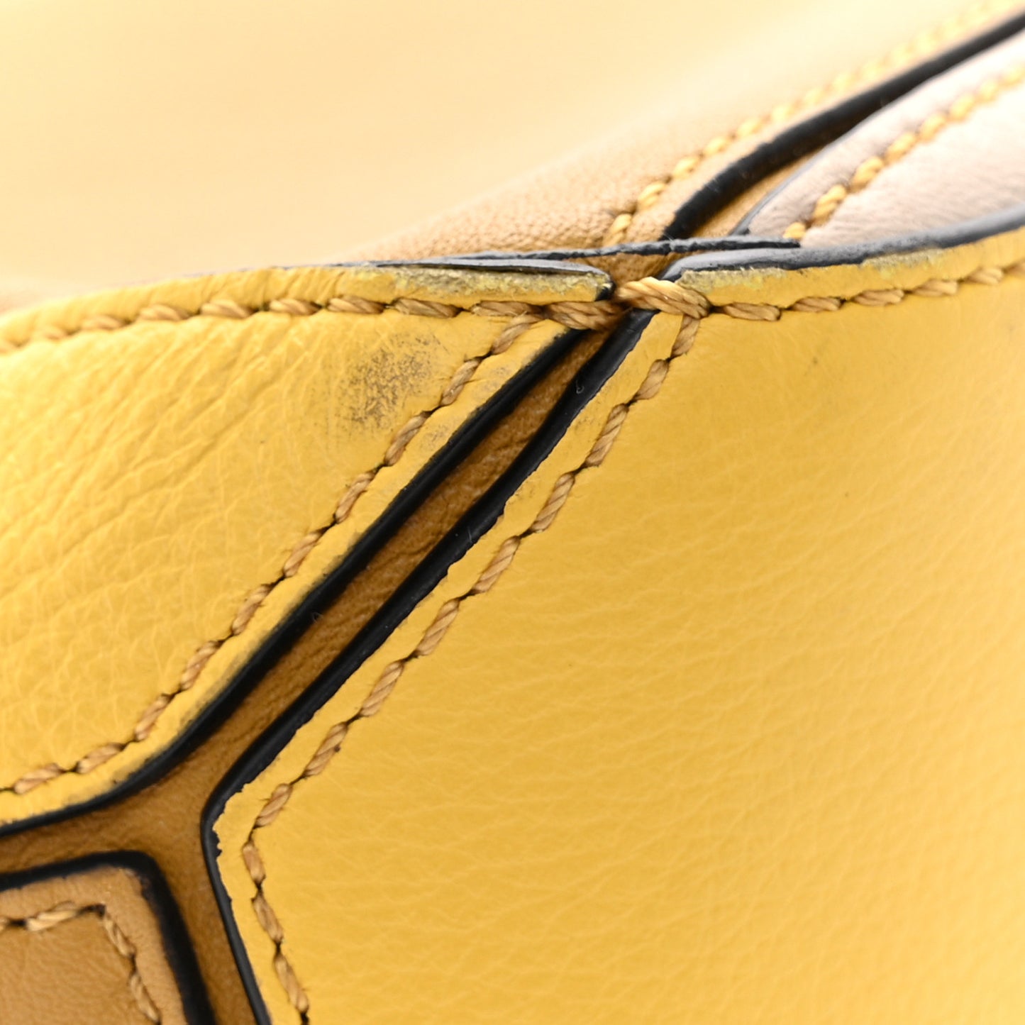 Calfskin Small Puzzle Bag Ocre Yellow