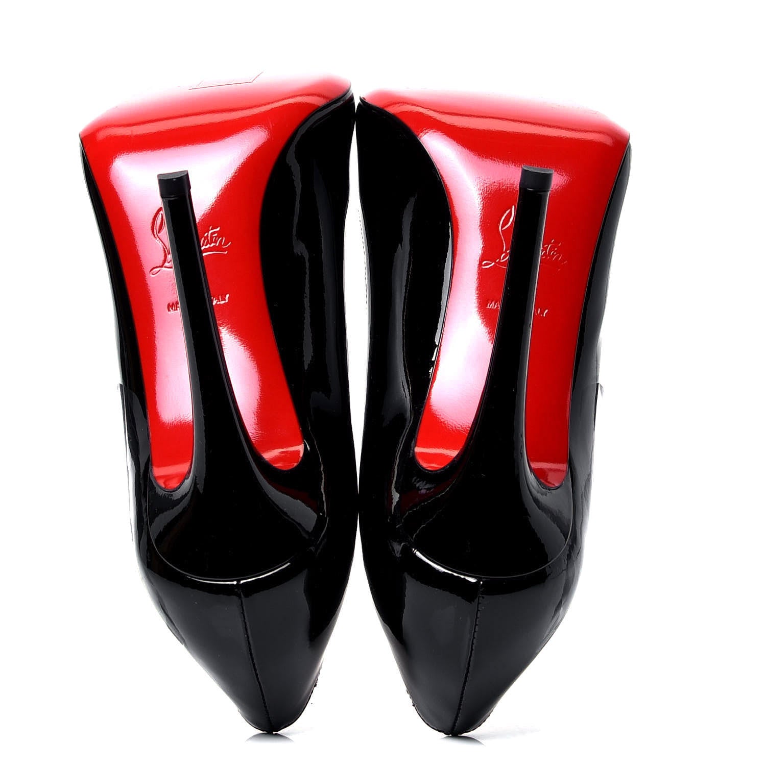 Christian Louboutin Patent Calfskin Fifille 100 Pumps 41 Black 4 of 6