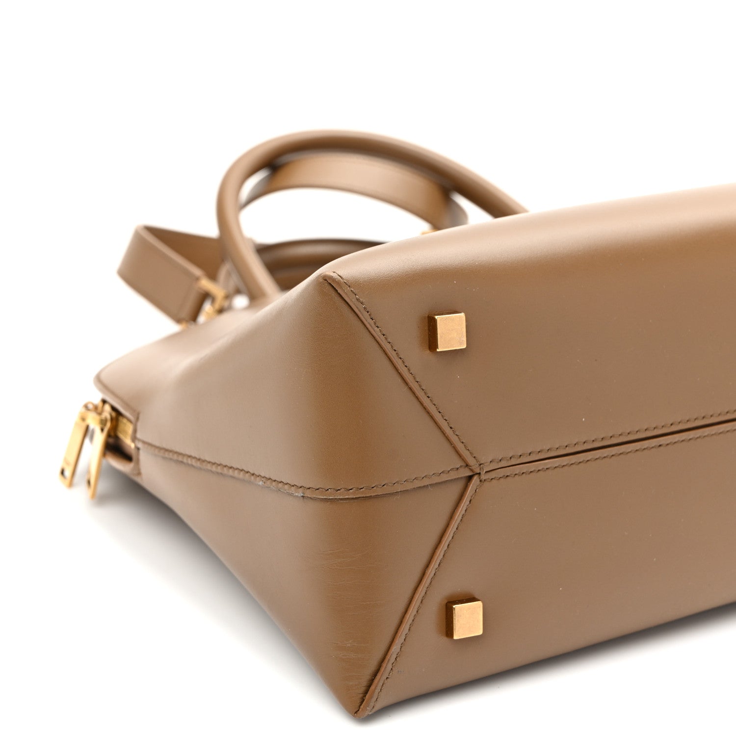 Saint Laurent Calfskin Sac De Jour Duffle Top Handle Dark Cork 8 of 9