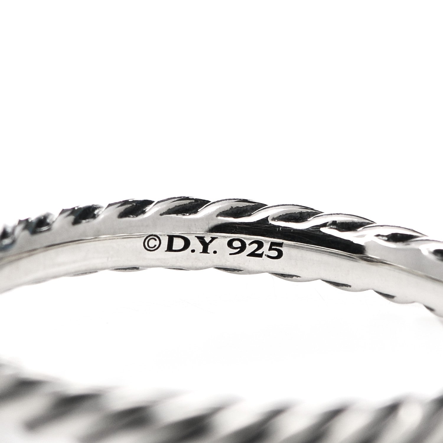 David Yurman Sterling Silver Diamond Quatrefoil Ring 52 6 4 of 5