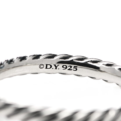 David Yurman Sterling Silver Diamond Quatrefoil Ring 52 6 4 of 5