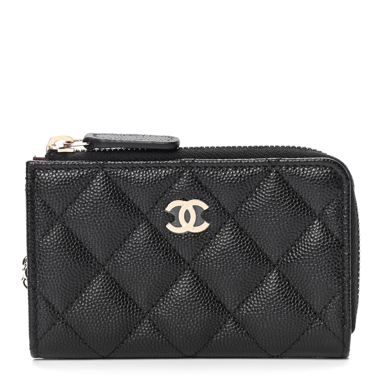 Chanel Caviar Quilted Zipped Key Holder Case Black 1 of 4