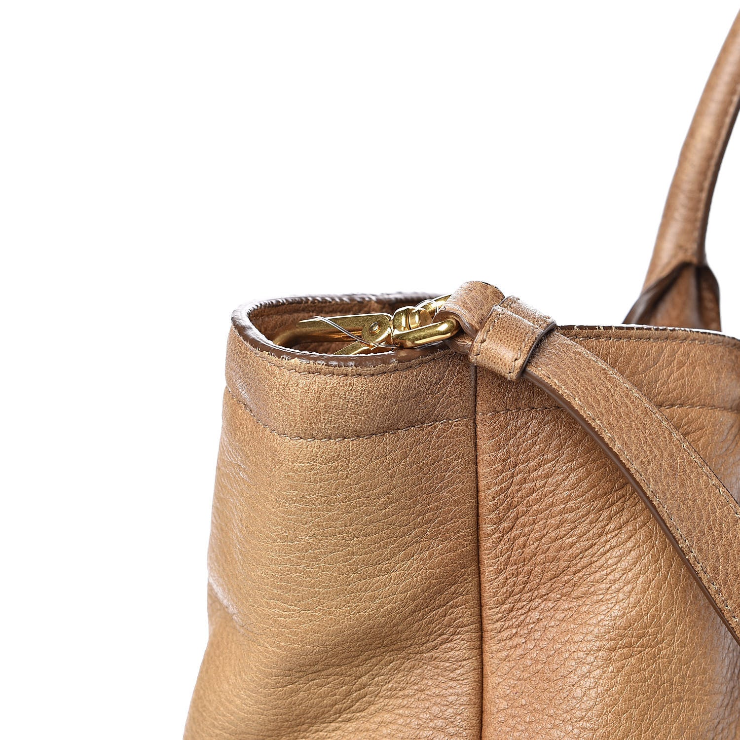 Prada Vitello Daino Shopping Tote Sughero 14 of 20