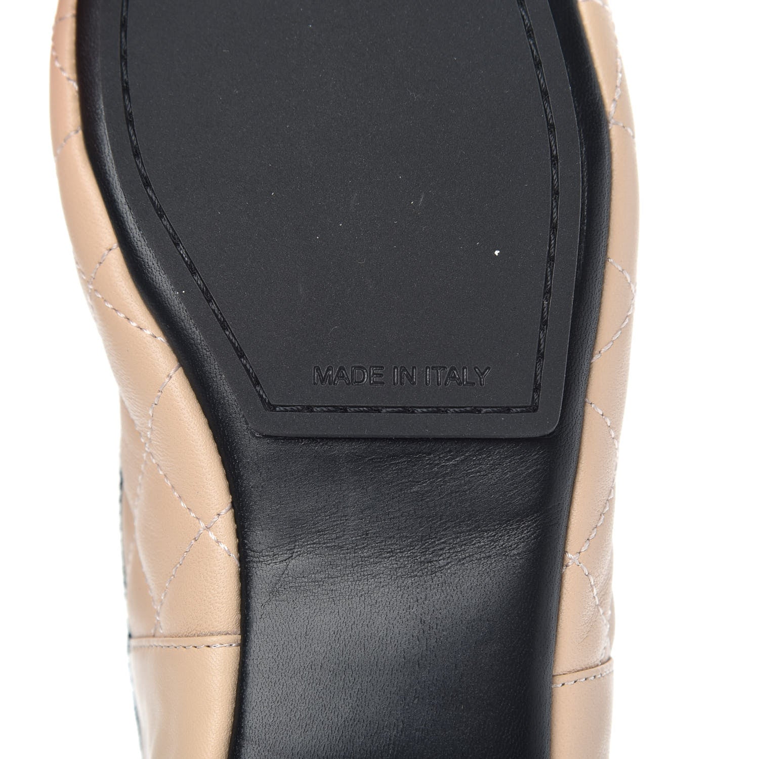 Chanel Lambskin Quilted Cap Toe Slipper With Pouch 36 Beige Black 7 of 10