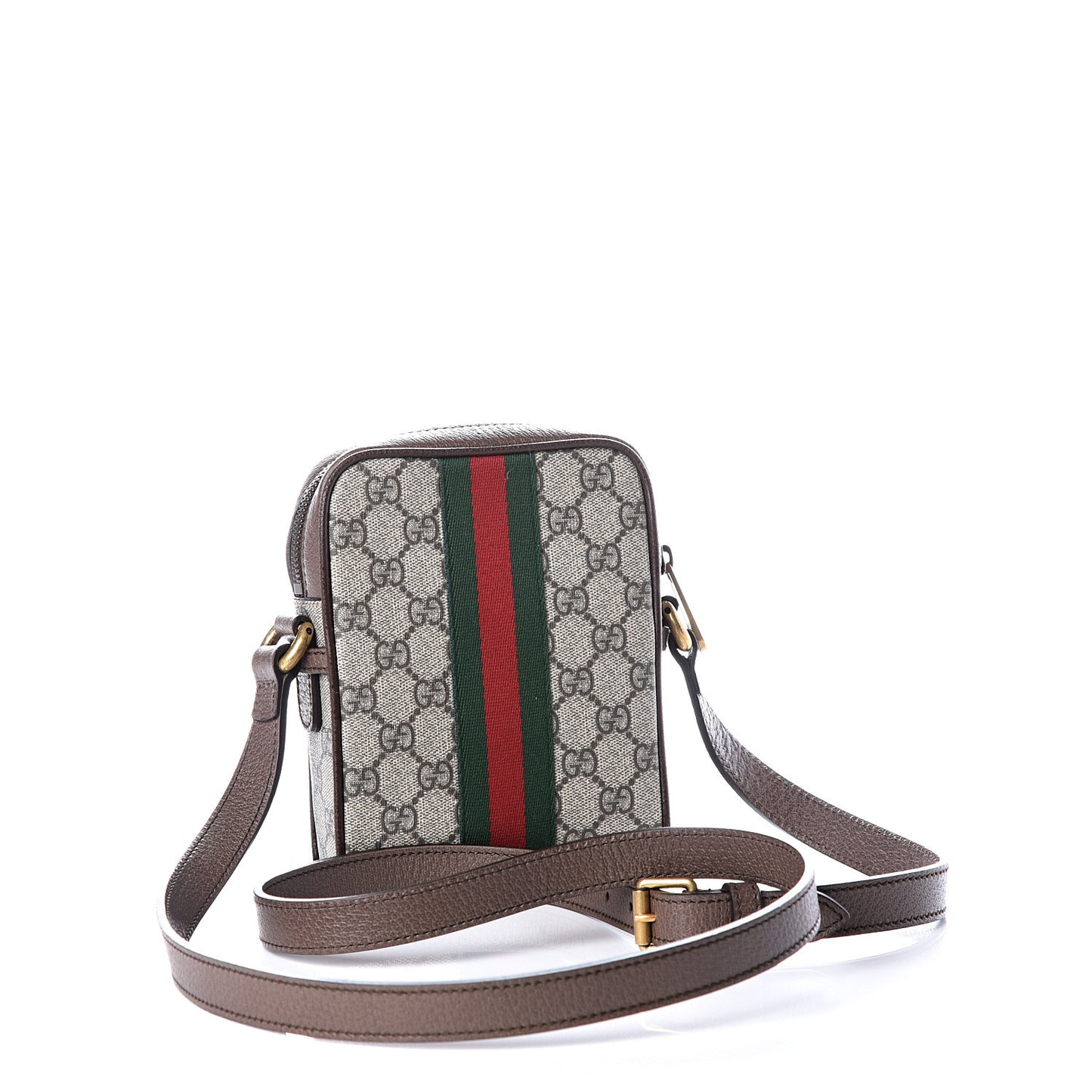GG Supreme Monogram Web Mini Ophidia Messenger Brown