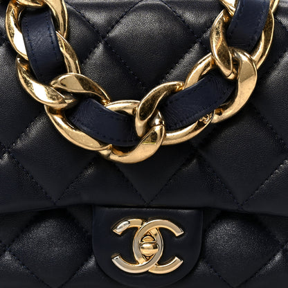 Chanel Lambskin Quilted Small Funky Town Flap Blue 8 of 10