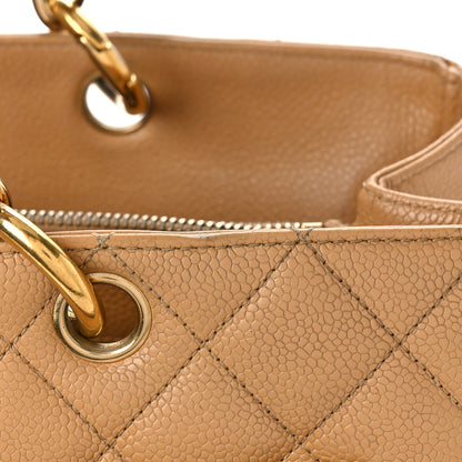 Chanel Caviar Quilted Grand Shopping Tote GST Beige Clair 12 of 19
